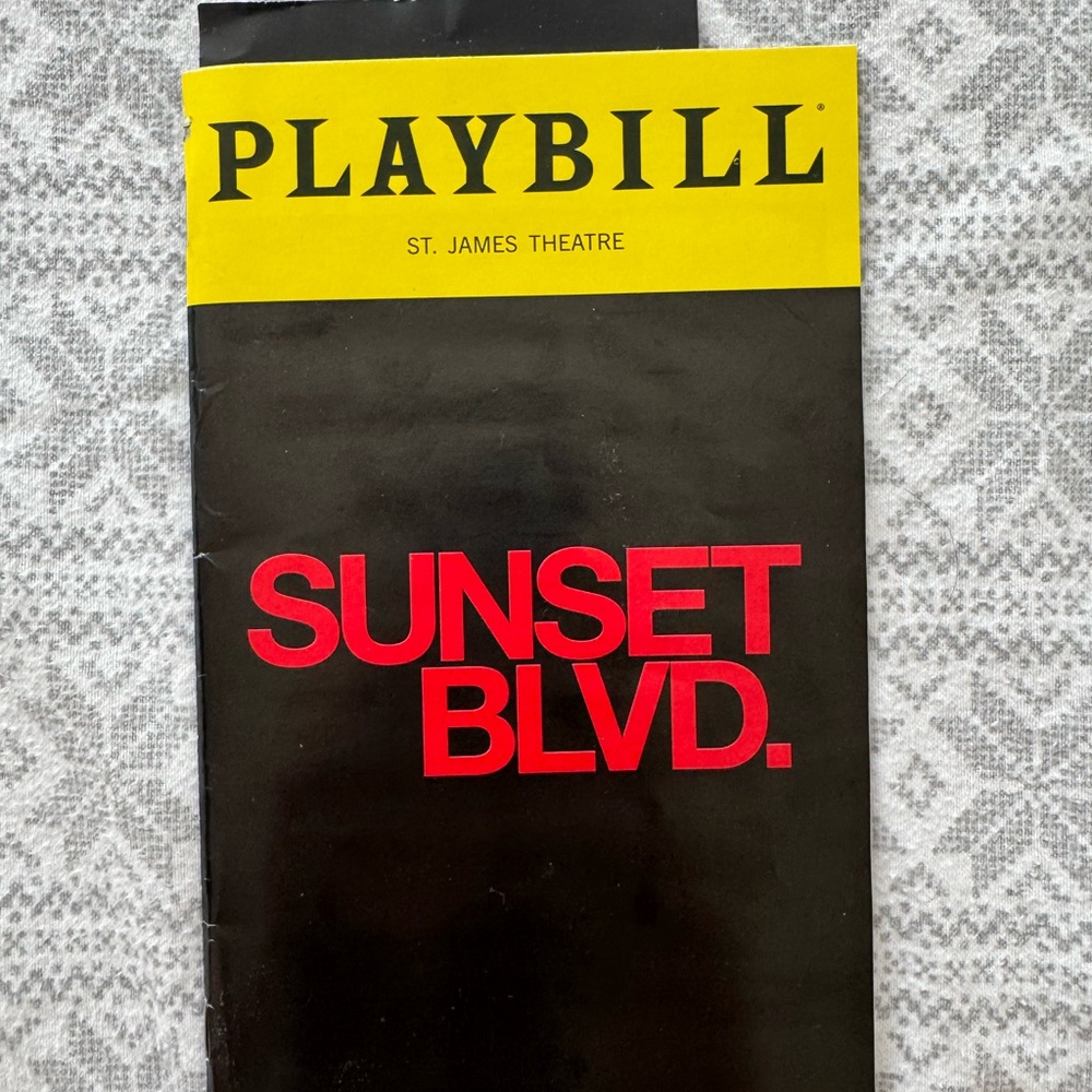 Playbill Sunset Blvd. St. James Theatre